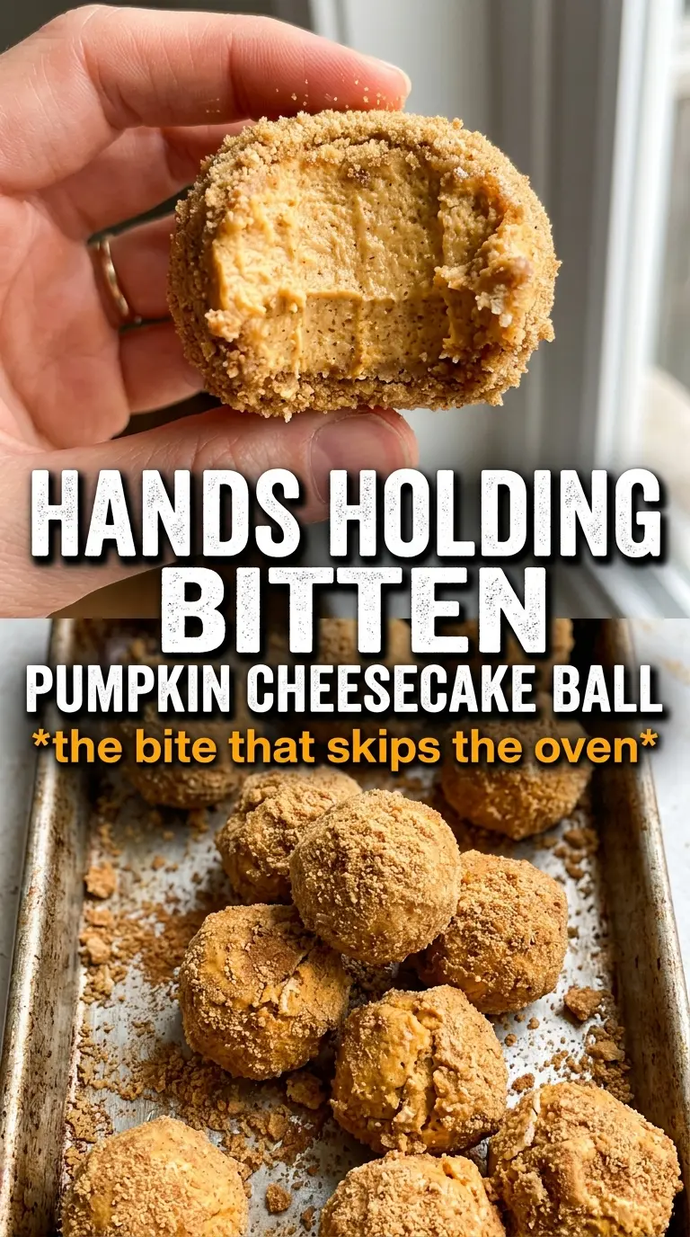 No Bake Pumpkin Cheesecake Balls creamy spiced graham