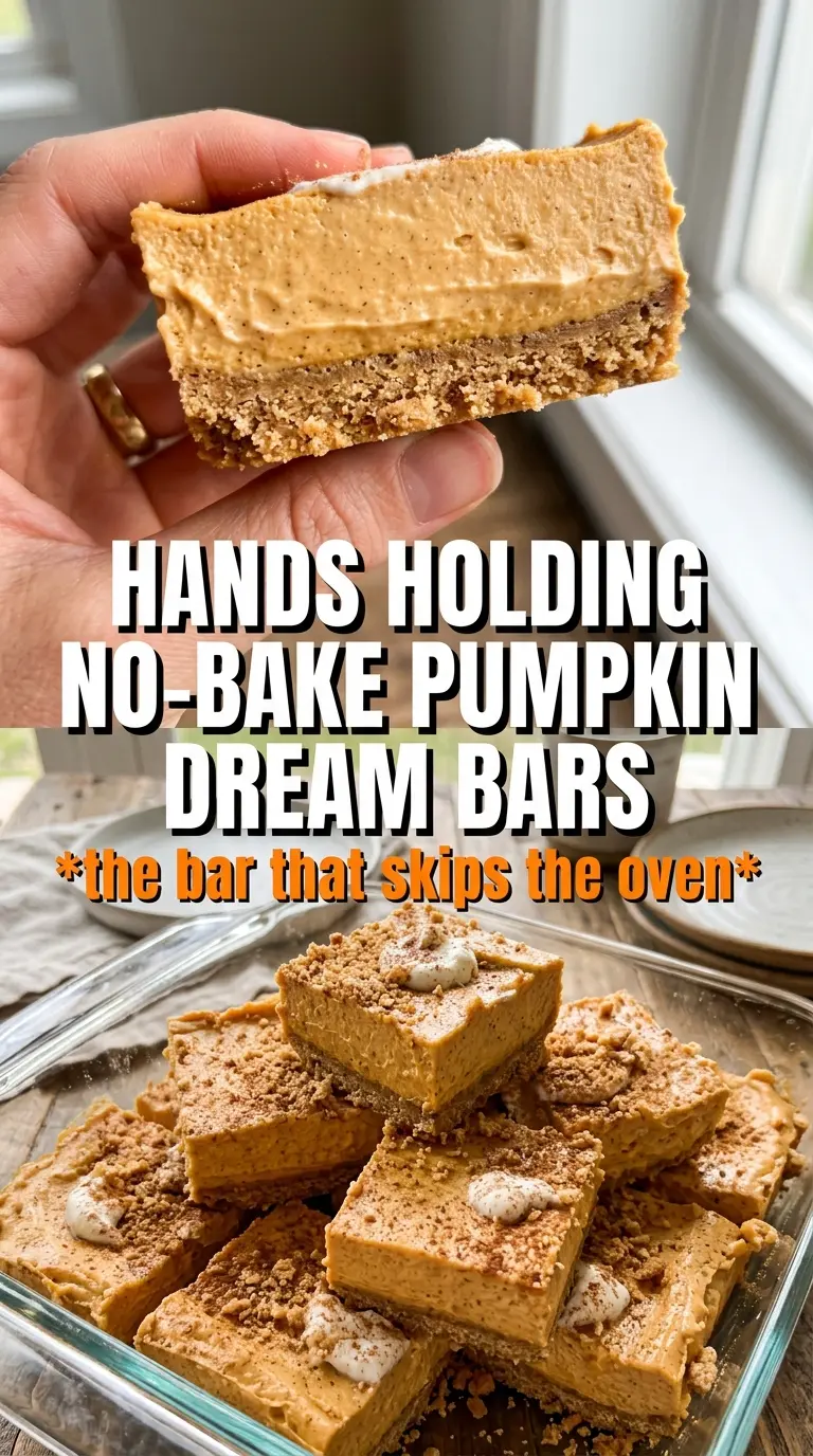 No Bake Pumpkin Dream Bars creamy pumpkin bars