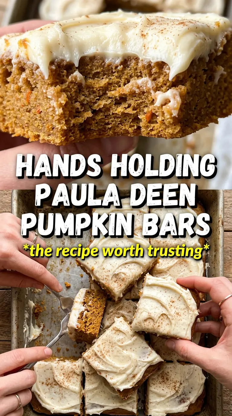 Paula Deen pumpkin bars soft frosted Southern-style