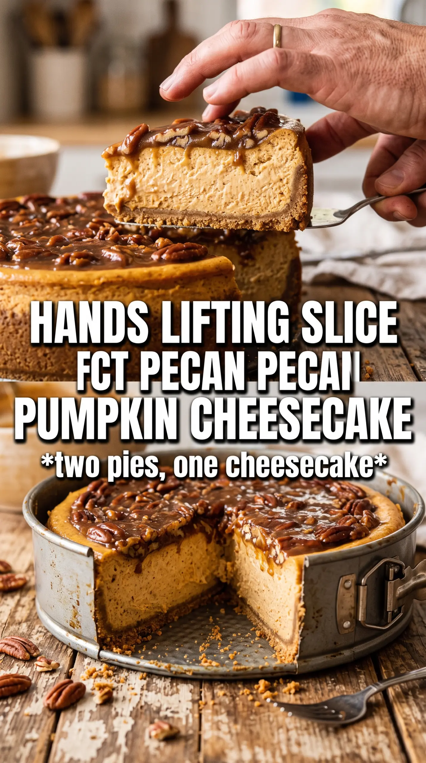 Pecan Pie Pumpkin Cheesecake creamy spiced decadent