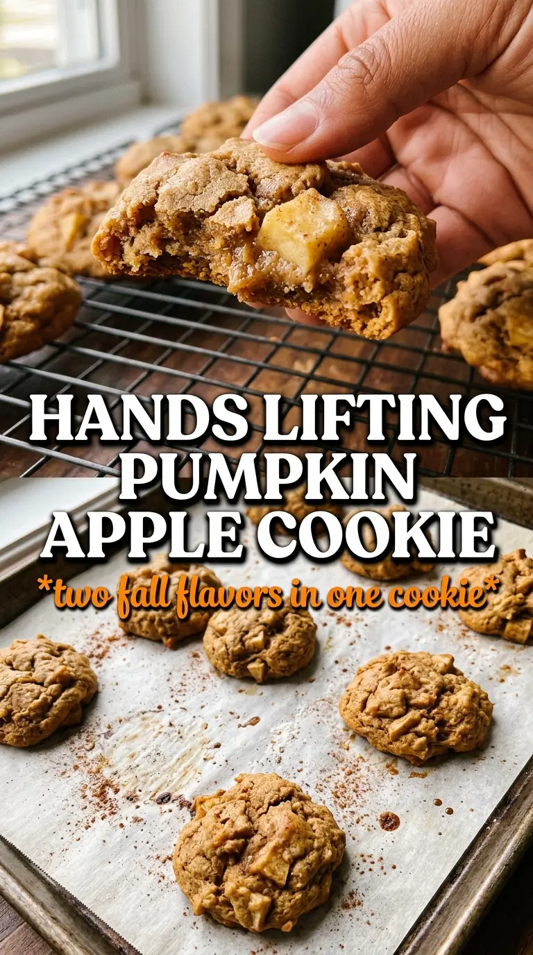 Pumpkin Apple Cookies soft caramel-drizzled