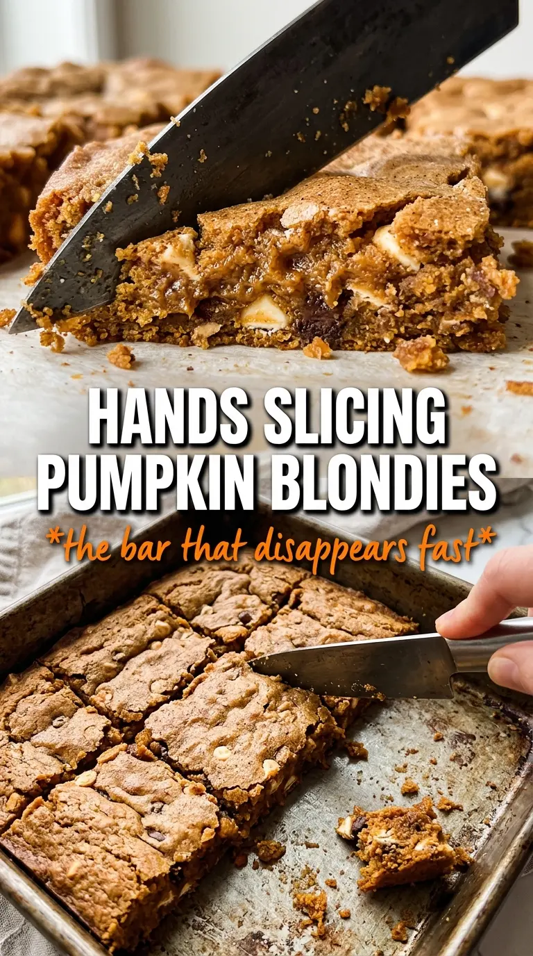 Pumpkin blondies chewy caramel-drizzled bars