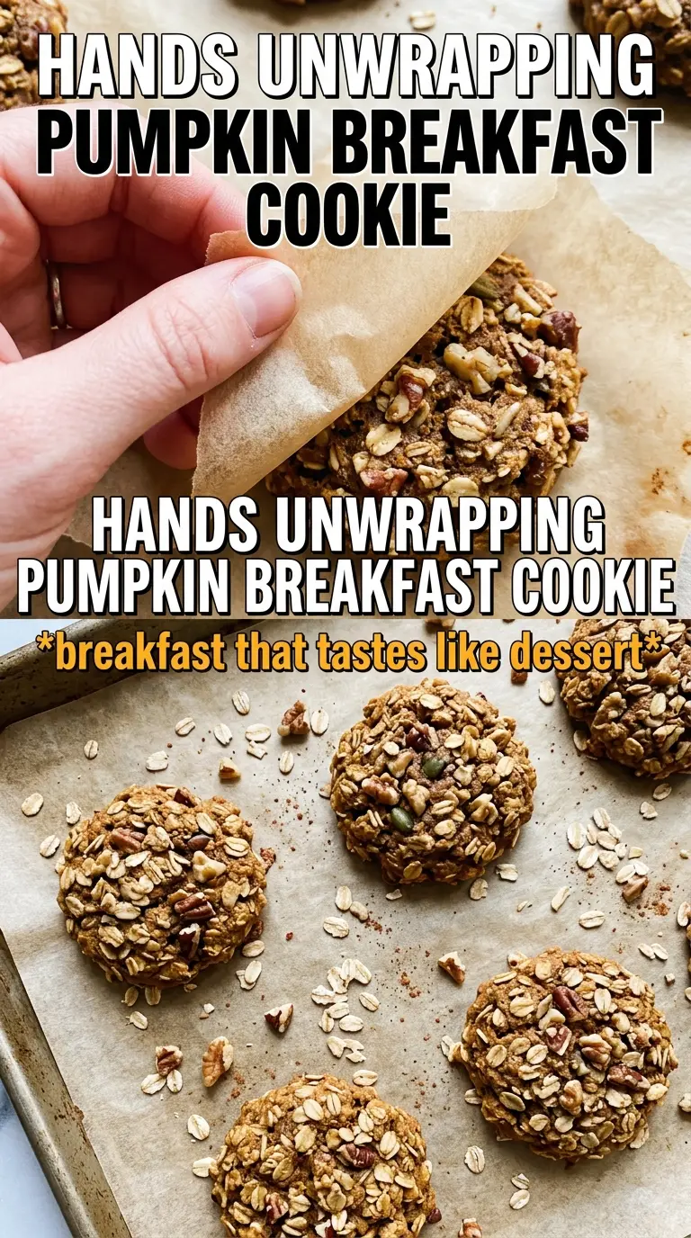 Pumpkin Breakfast Cookies soft oat-filled cookies