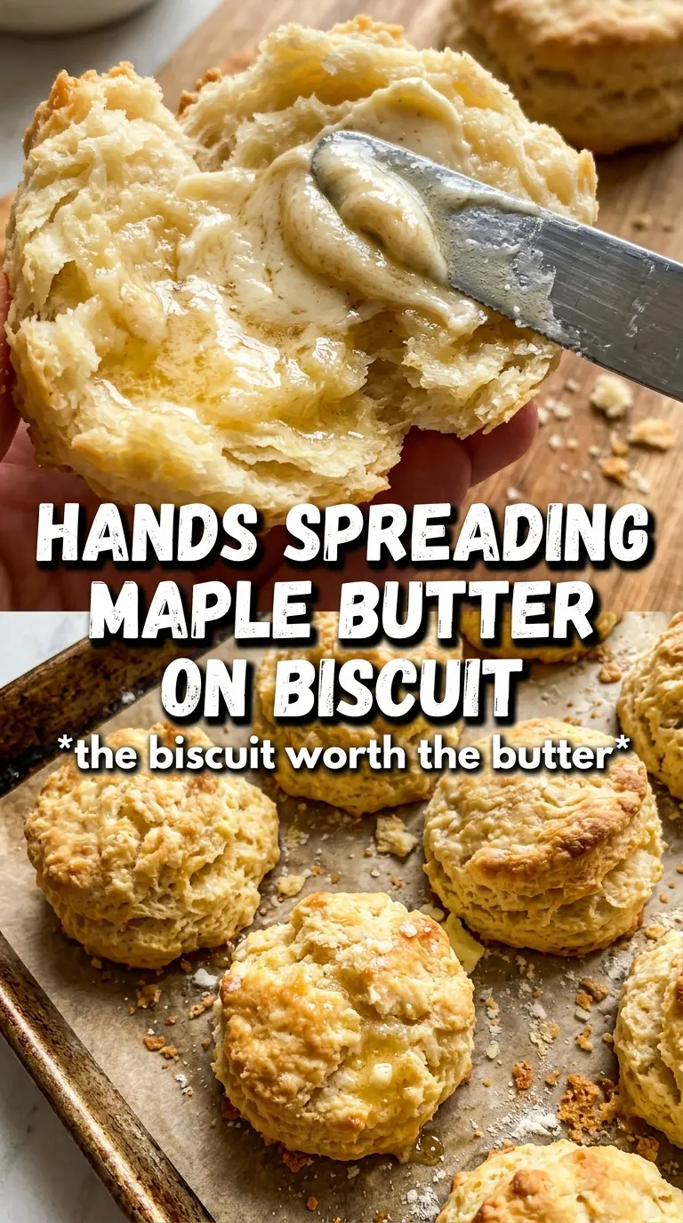 Pumpkin Cathead Biscuits With Whipped Maple Butter, golden, fluffy, skillet-baked