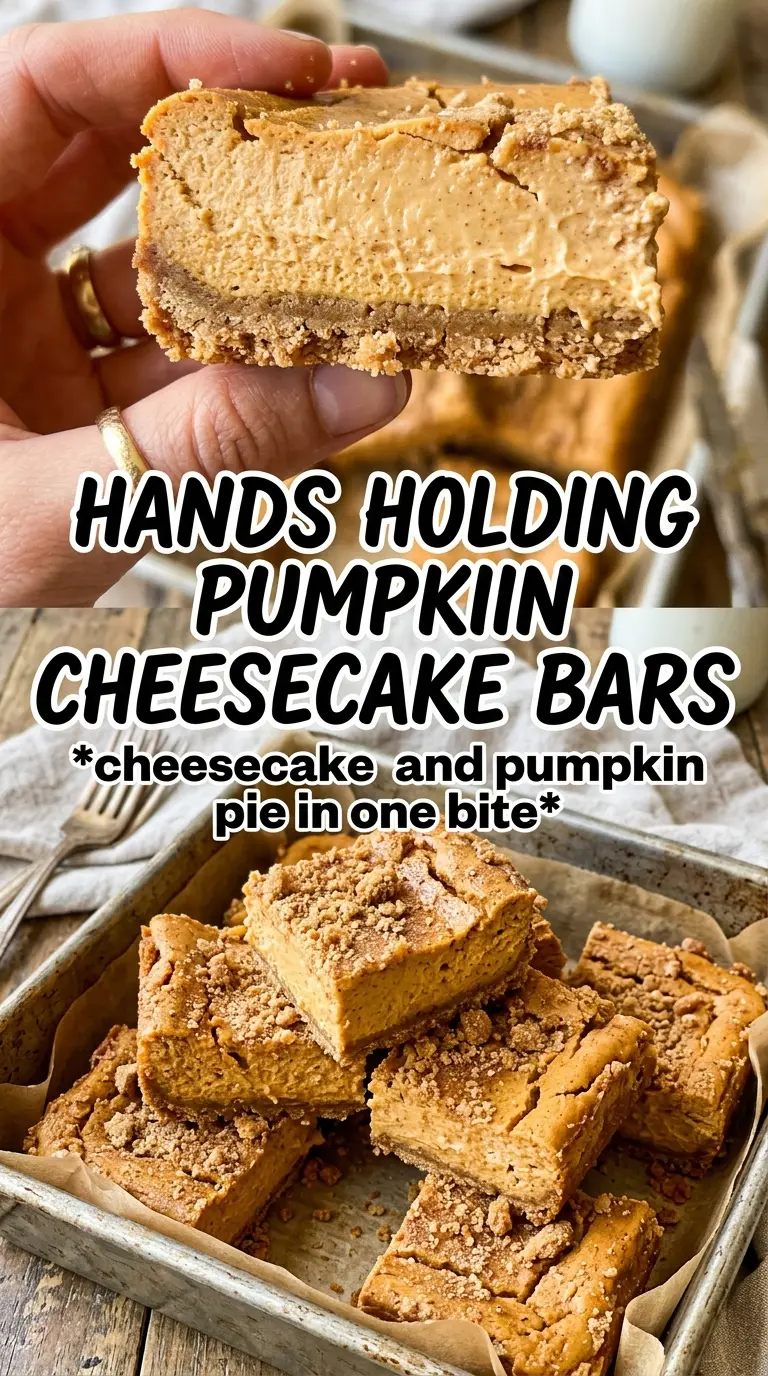 Pumpkin Cheesecake Bars creamy swirled gingersnap