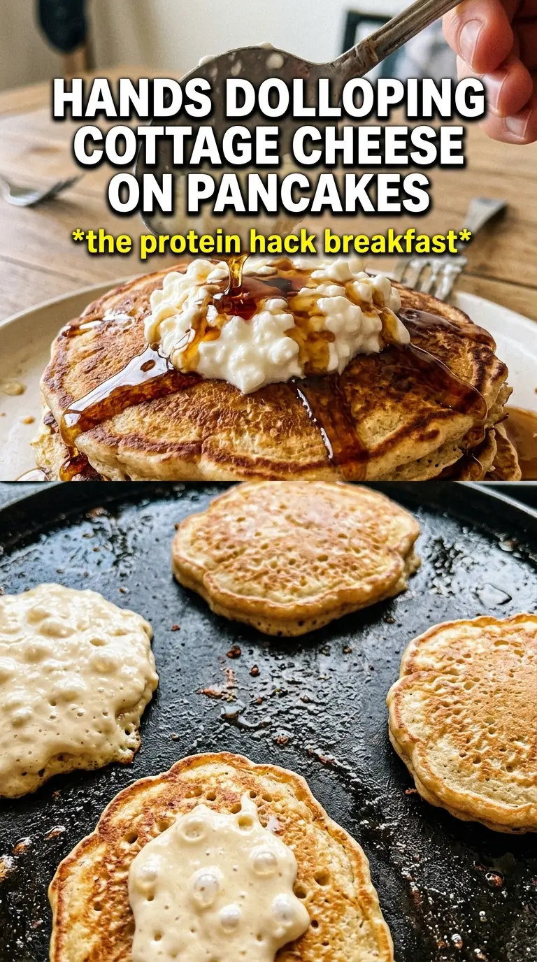 Pumpkin Cottage Cheese Pancakes fluffy golden