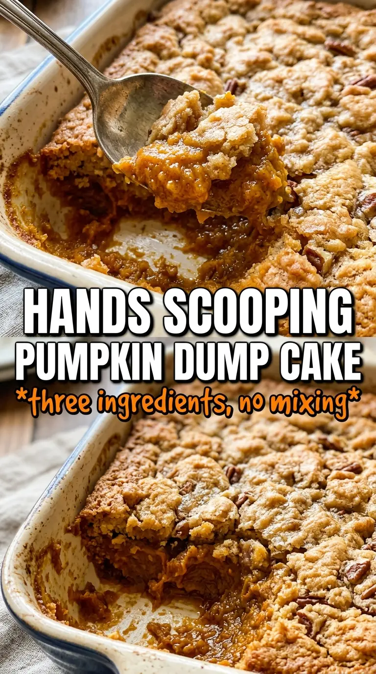 Pumpkin Dump Cake golden crispy