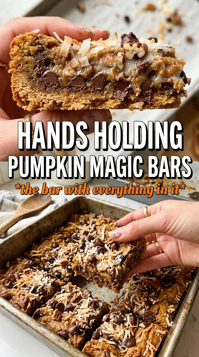 Pumpkin Magic Bars layered, spiced, chewy