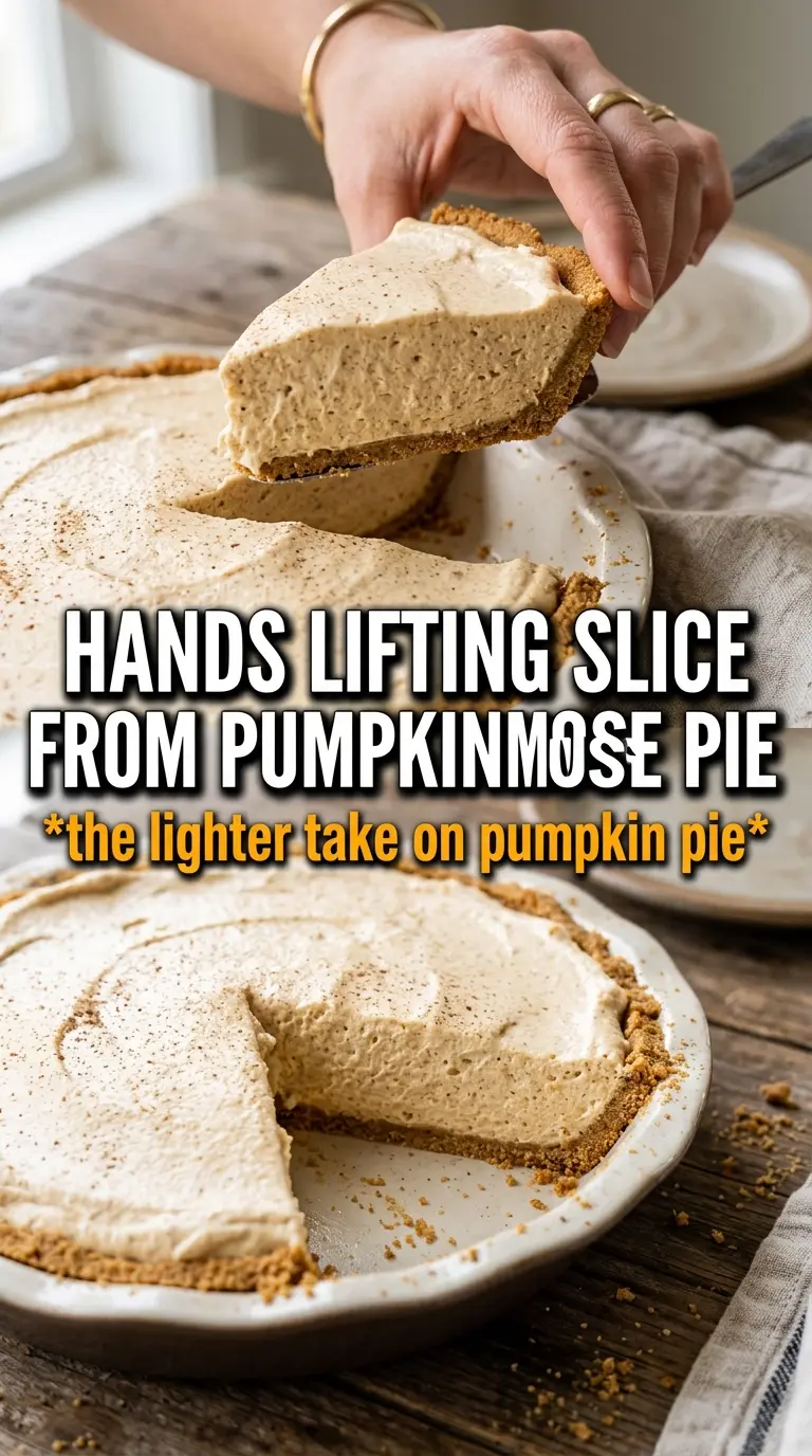 Pumpkin Mousse Pie creamy spiced gingersnap