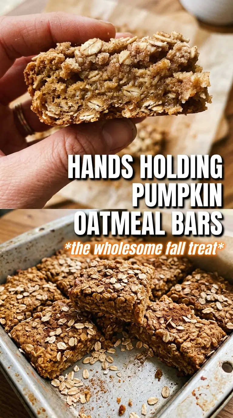 Pumpkin Oatmeal Bars chewy spiced bars
