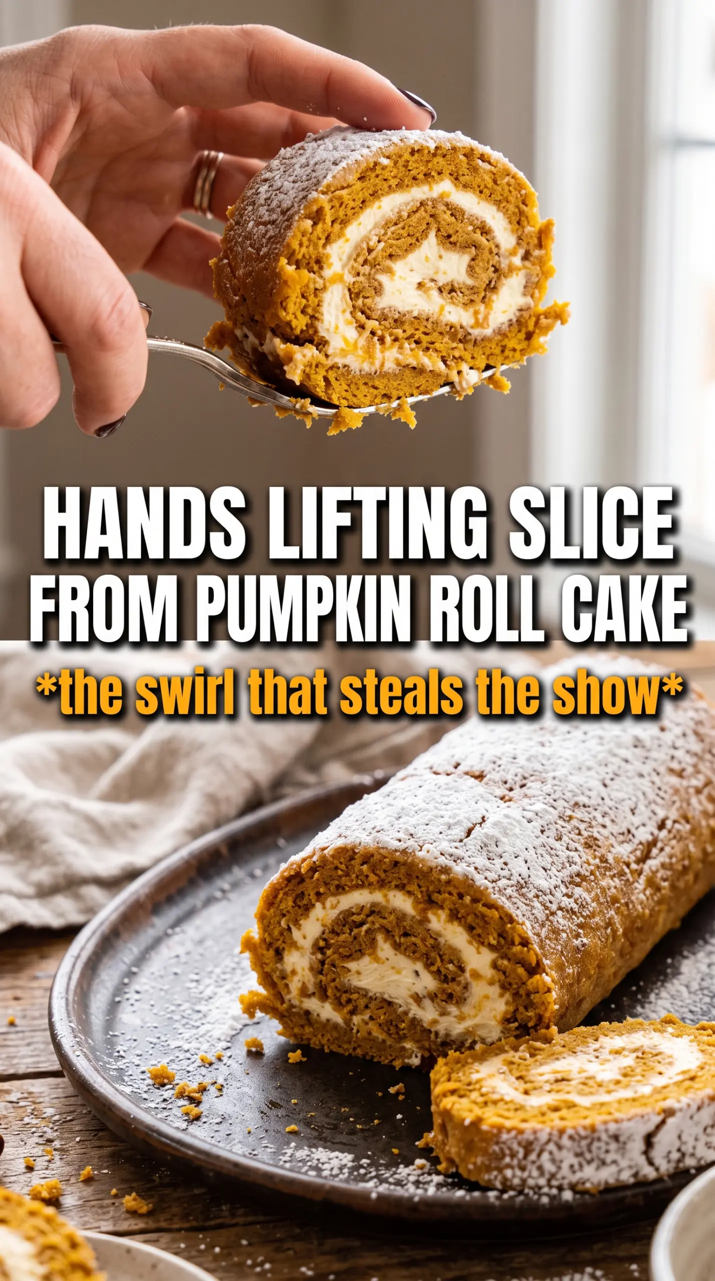 Pumpkin Roll Cake spiced spiral creamy