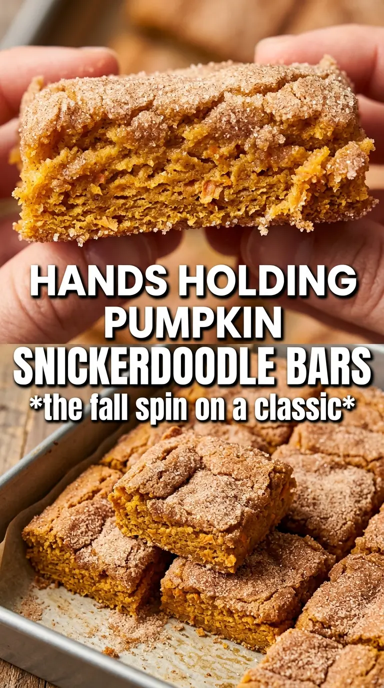Pumpkin Snickerdoodle Bars chewy cinnamon sugar