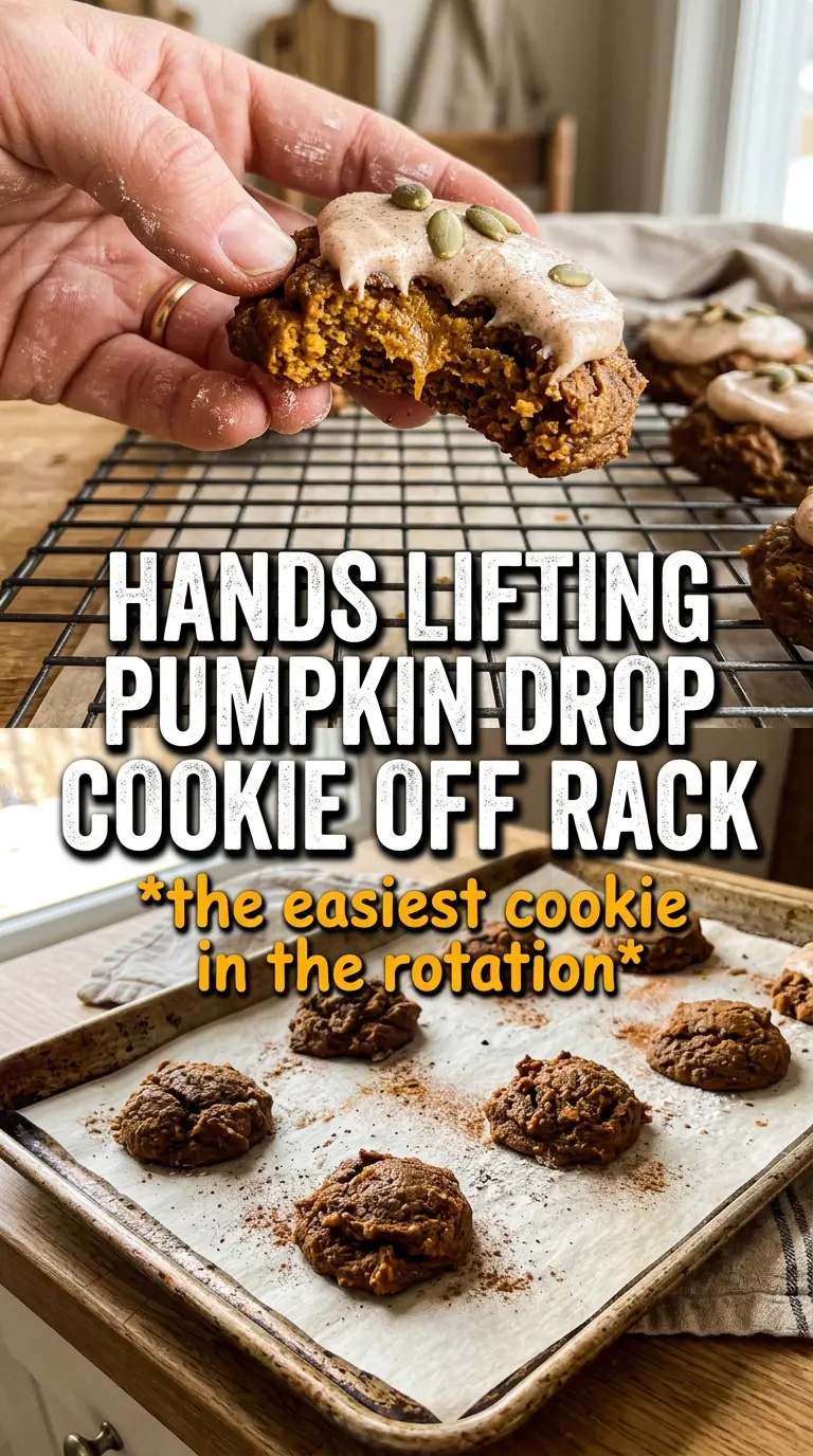 Pumpkin Spice Drop Cookies soft glazed