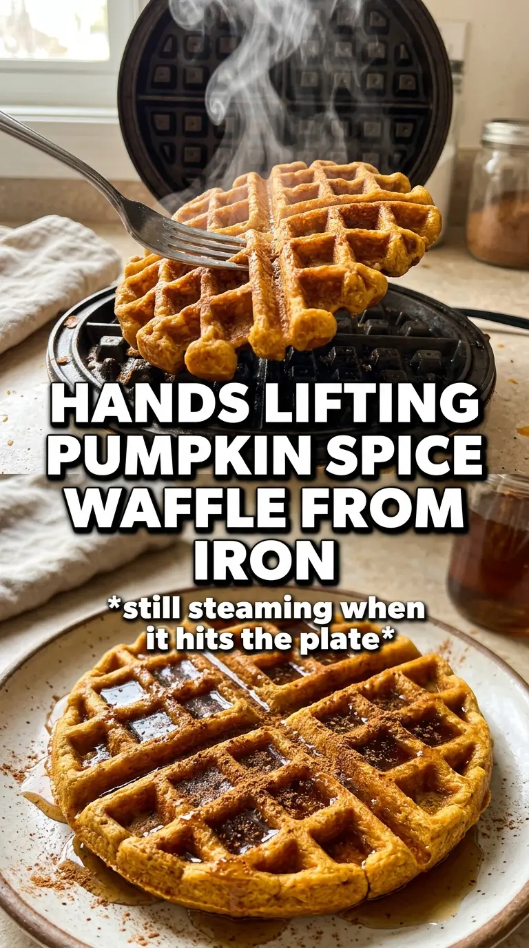 Pumpkin Spice Waffles golden spiced drizzle
