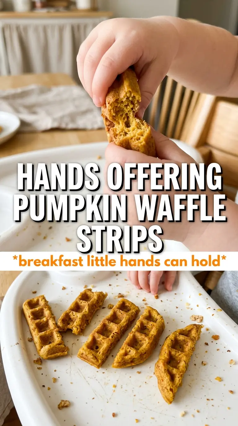 Pumpkin waffles for babies soft golden finger-food