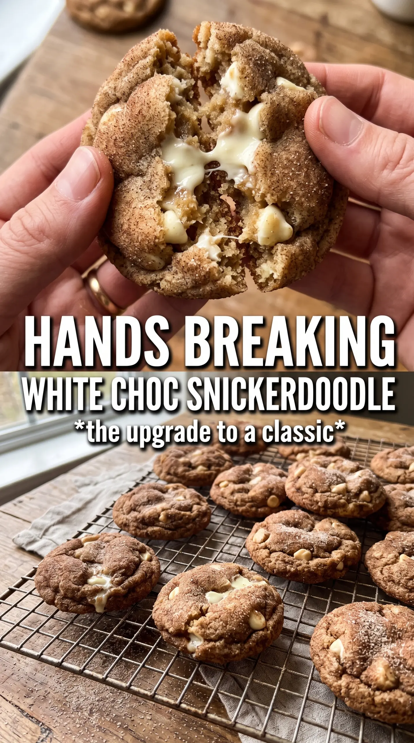 White Chocolate Pumpkin Snickerdoodles crinkled cinnamon-sugar